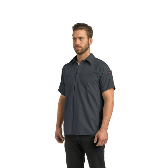 Red Kap Men's Short Sleeve Performance Plus Shop Shirt with OilBlok Technology