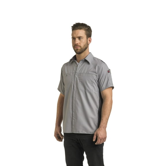 Red Kap Men's Short Sleeve Performance Plus Shop Shirt with OilBlok Technology