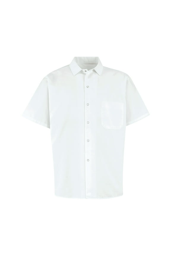 Men's Short Sleeve Spun Poly Long Cook Shirt