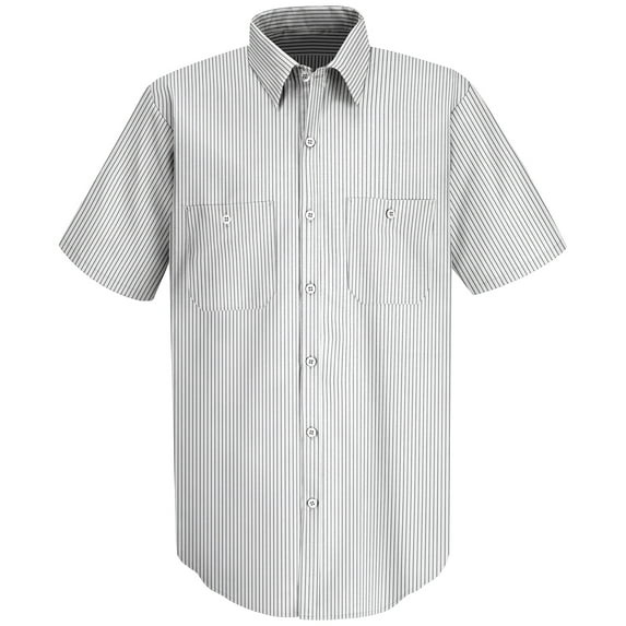 Red Kap® Men's Short Sleeve Striped Dress Uniform Shirt