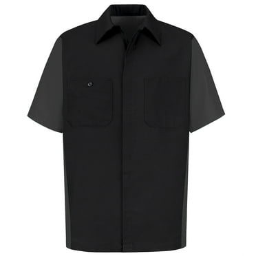 Red Kap® Men's Short Sleeve Two-Tone Crew Shirt - Walmart.com