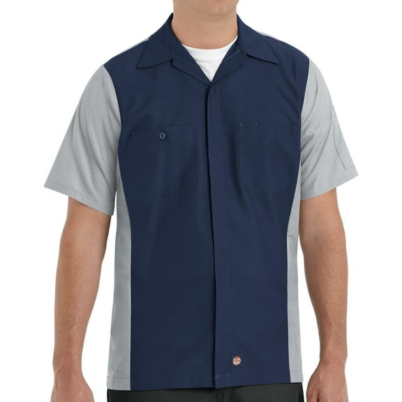 Red Kap Men's Short Sleeve Two-Tone Crew Shirt