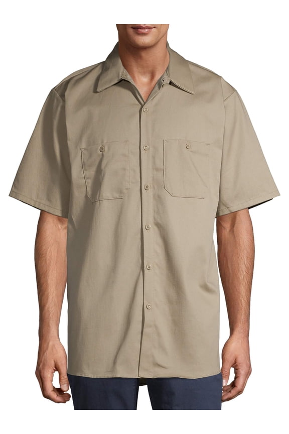 ® Men's Short Sleeve Wrinkle-Resistant Cotton Work Shirt