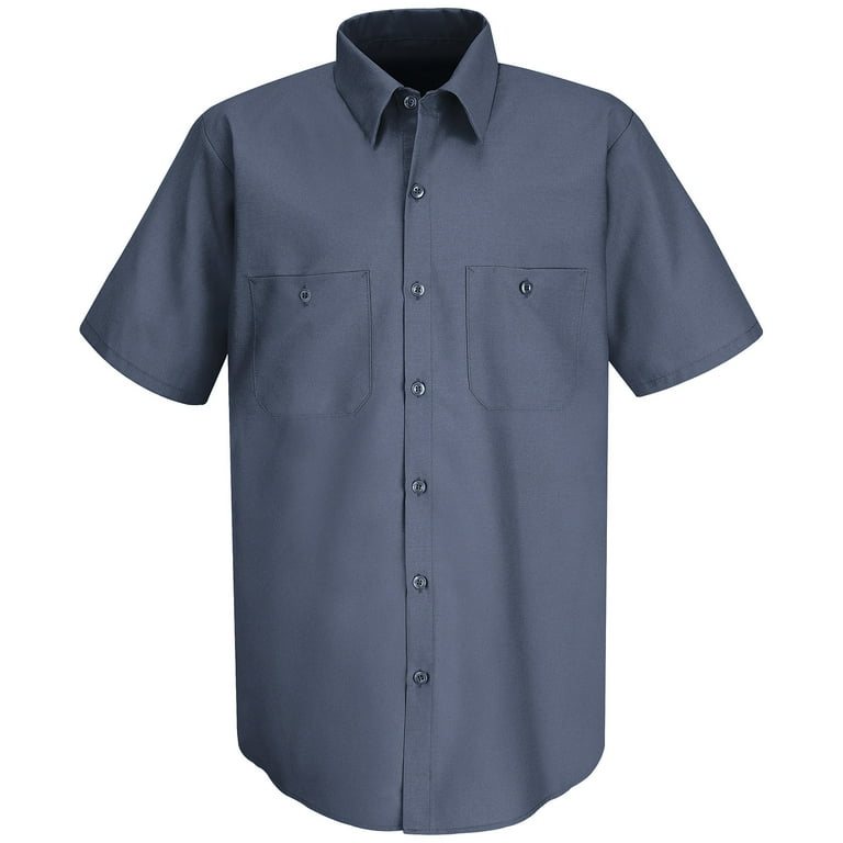 Red Kap Men s Short Sleeve Wrinkle Resistant Cotton Work Shirt