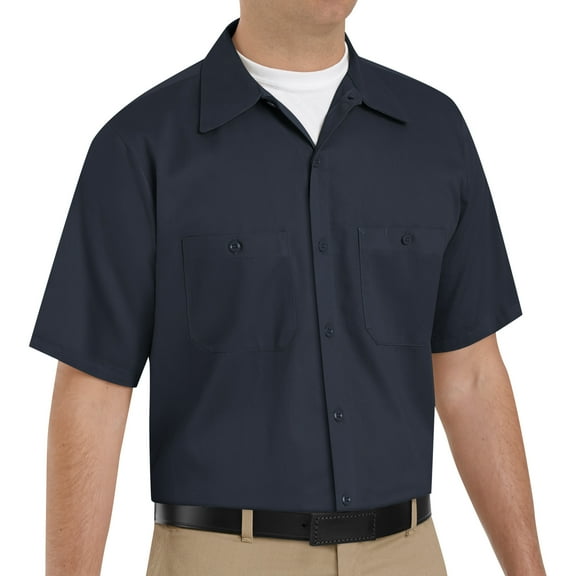 Red Kap Men's Short Sleeve Wrinkle-Resistant Cotton Work Shirt