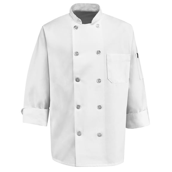 Red Kap Men's Ten Pearl Button Chef Coat