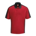 thumbnail image 1 of Red Kap Short Sleeve Performance Knit Two Tone Polo in Red/ Charcoal 6XL | SK54, 1 of 2