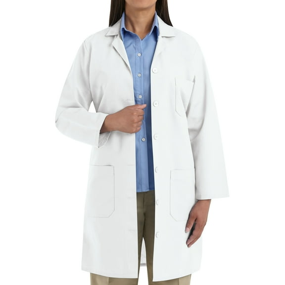 Red Kap Women's Lab Coat with Button Closure