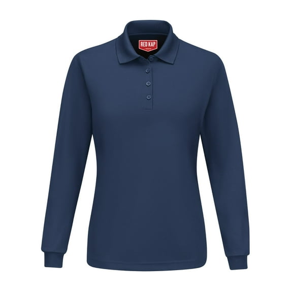 Red Kap Women's Long Sleeve Performance Knit Polo SK7L Navy M