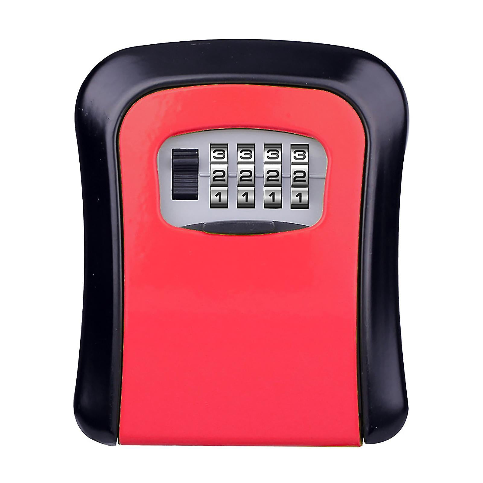 Sarapandan Red Key Storage Lock Box Safe Security Storage Combination Wall Mount Lock Box For Outside Garage Sarapandan