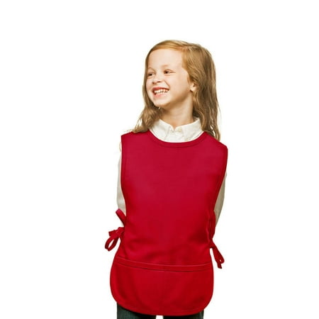 Red Kids Art Smock Cobbler Apron by My Little Doc