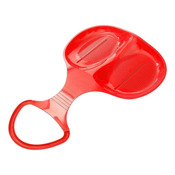 Red Kids Plastic Sled For Snow Grass Sand, Lightweight Slide Board With Handles, Outdoor Winter Fun Toy
