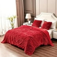 thumbnail image 1 of Red King Faux Fur Blanket,2 Layers,90"x104",Without Pillows Big Soft Plush Fuzzy Large Warm Fluffy Blanket for Bed, 1 of 6
