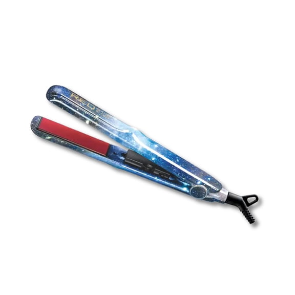 Red by Kiss 1" Designer Series Ceramic Styler Flat Iron ? 450°F Max Heat, Variable Heat Control, 1 Inch Flat Iron for Soft & Silky Hair, 360? Swivel Cord, Frizz-Free, Professional Styling Tool