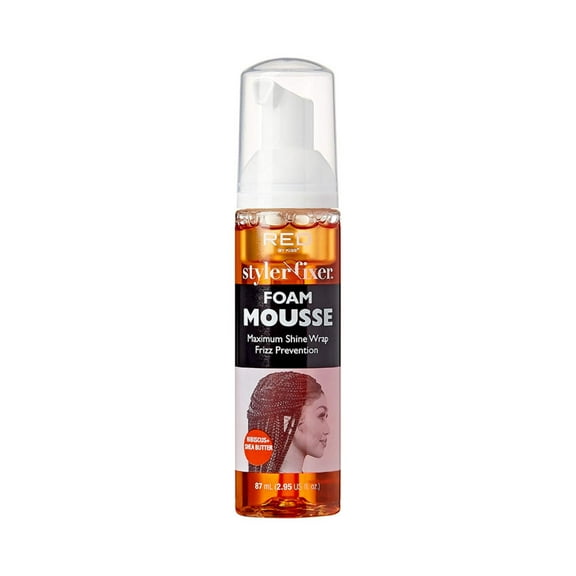 Red by Kiss Foaming Mini Travel Size Mousse, Maximum Shine Wrap Mousse, Reduce & Prevent Frizz, Define Curls, Hold Styles, Nourishes Dry & Crips Hair (Hibiscus + Shea Butter)