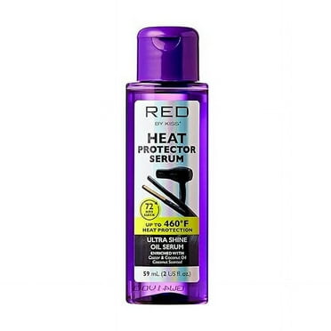 Red by Kiss Heat Protector Hair Styling Serum, Thermal Protection Ultra Shine Oil Serum, Protects Hair form Heat Damage, Anti Frizz Strengthening Hydrating (2 Fl Oz)
