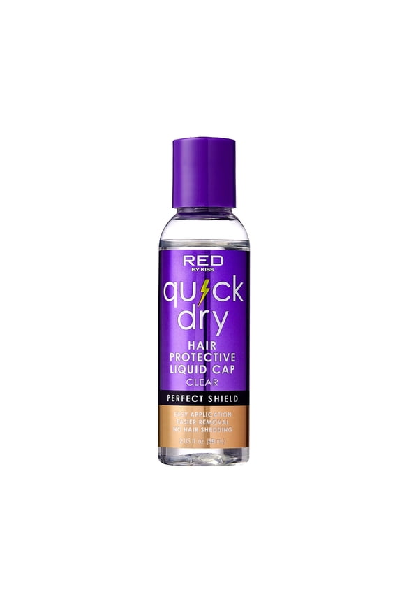 Quick Dry Hair Protective Liquid Cap, Strong Lightweight Protection from Weaves Glue Damage, Fast Application, Quick Drying, & Easy Removal, Keratin & Tea Tree Enriched (Clear, 2oz)