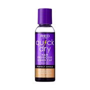Red by Kiss Quick Dry Hair Protective Liquid Cap, Strong Lightweight Protection from Weaves Glue Damage, Fast Application, Quick Drying, & Easy Removal, Keratin & Tea Tree Enriched (Black, 2oz)