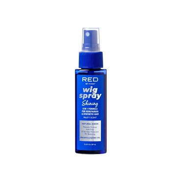 Red by Kiss Wig Spray, Extra Shine & Detangling Control for Remy, Human, Synthetic Hair, UV & Heat Protection, PH Balance & Long-Lasting Fragrance (2oz, Sheen)