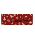 thumbnail image 1 of Red Kitchen Rug Set of 2, Merry Christmas Kitchen Floor Mat with Snowflake Xmas Trees Pattern, Front Door Mat, Bedroom Rug, Bath Rugs, Christmas Decorations, Home Decor, 1 of 7