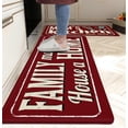 thumbnail image 1 of Red Kitchen Rugs Anti Fatigue Mats for Kitchen Floor Farmhouse Quotes Kitchen Mats for Floor Non Skid Washable Cushioned Standing Mats for Laundry Room,Home,Set of 2, 17.3 x 28+17.3 x 47 Inch,PVC, 1 of 6