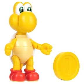 Red Koopa Troopa with Coin Super Mario 4" Nintendo Action Figure