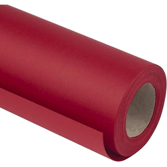 Red Kraft Wrapping/Packing Paper Roll,17.5"x 393"(32.8') for Christmas Wrapping Bulletin Board Craft Art Bouquet Flower,Moving Boxes Supplies Floor Covering Table
