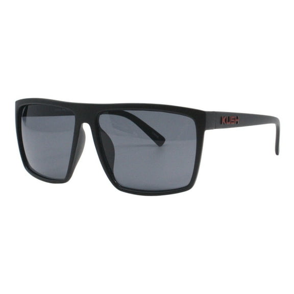 Red Kush Men's Sunglasses Matte Black Classic Square Frame UV400