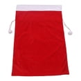 thumbnail image 1 of Red L Christmas Red Velvet Gift Bag Drawstring Santa Claus Holiday Present Sack For Gift Wrapping Large Size 20Inch By 28Inch, 1 of 8
