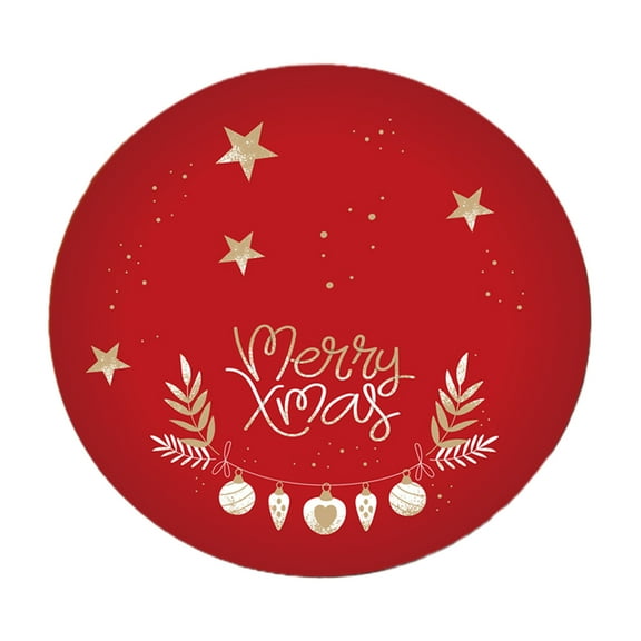 Red L Large Tree Skirt For Xmas Decor With Non-Slide Backing And Durable Material