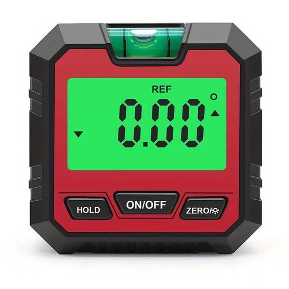 Red LCD Magnetic Digital Inclinometer Level Box Gauge Angle Finder Protractor ,Water-Proof & Dust Resistant