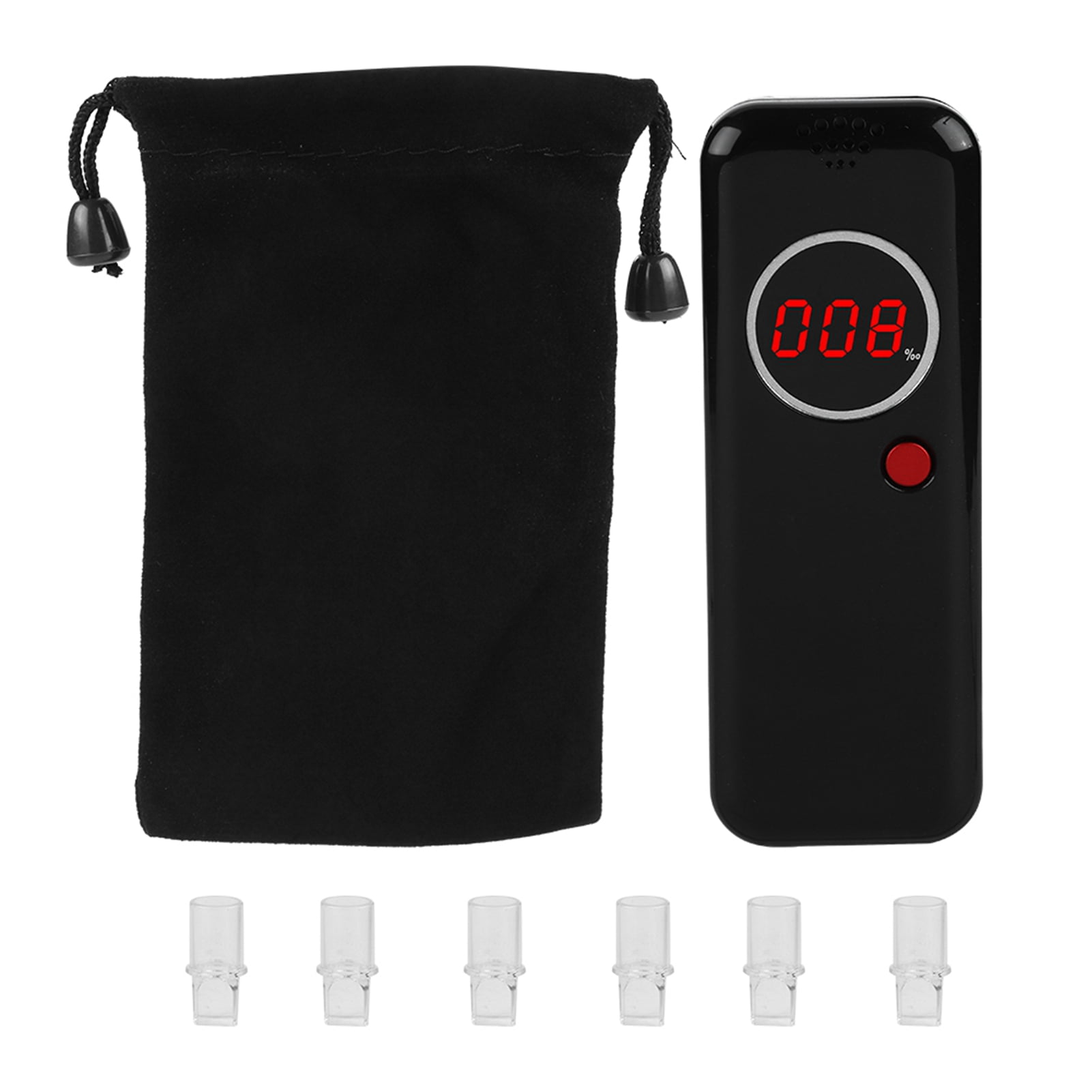 Red LCD Mini Digital Backlight Alcohol Breathalyzer Professional Police