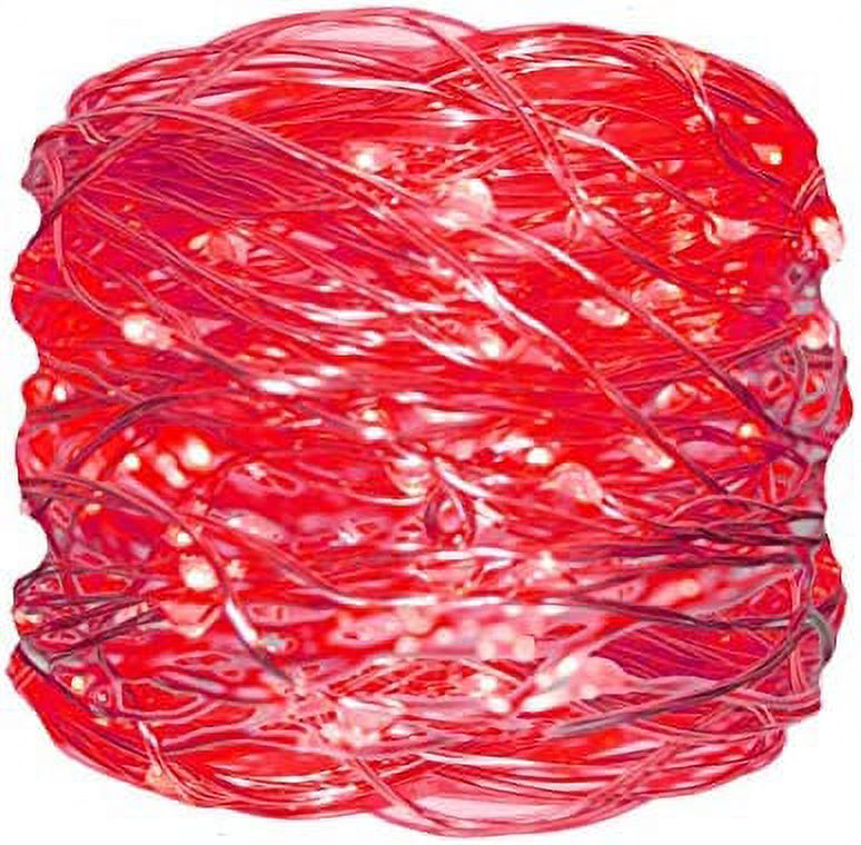Red LED Fairy Lights Plug in 33 Foot 100 Red LED Micro Lights on