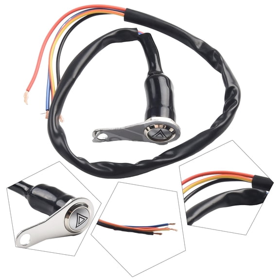 Red LED ON/OFF Push Button Switch For Motorcycle, ATV, Dirt Bike And Electric Motorbike,12V 10A Handlebar Mount Rocker Switch With Aluminum Alloy Housing And 50Cm Wires