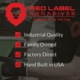 Red Label Abrasives 9 Inch 40 Grit Adhesive Back Metal Grinding