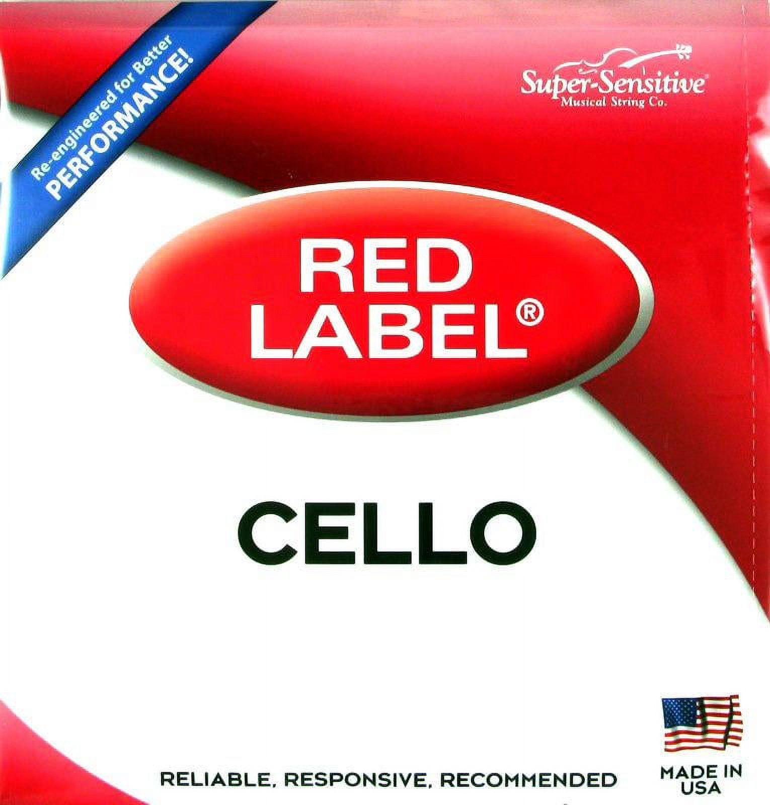 Red Label Cello String Set (3/4 Size)