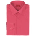 thumbnail image 1 of Red Label Men's Long Sleeve Slim Dress Shirt D-10 (Coral, L), 1 of 1