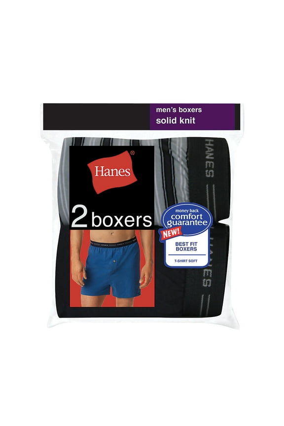 Red Label Mens 2-Pack Exposed Waistband Knit Boxers