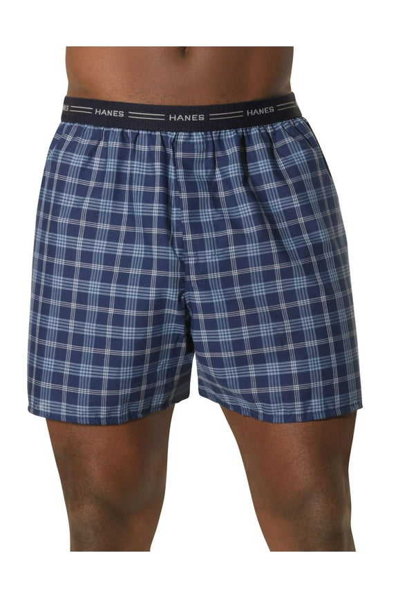 Red Label Mens 2-Pack Exposed Waistband Woven Boxers