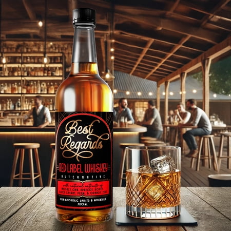 BEST REGARDS Red Label Whiskey Non-Alcoholic 750ML | World Leading Developer of NA Spirits