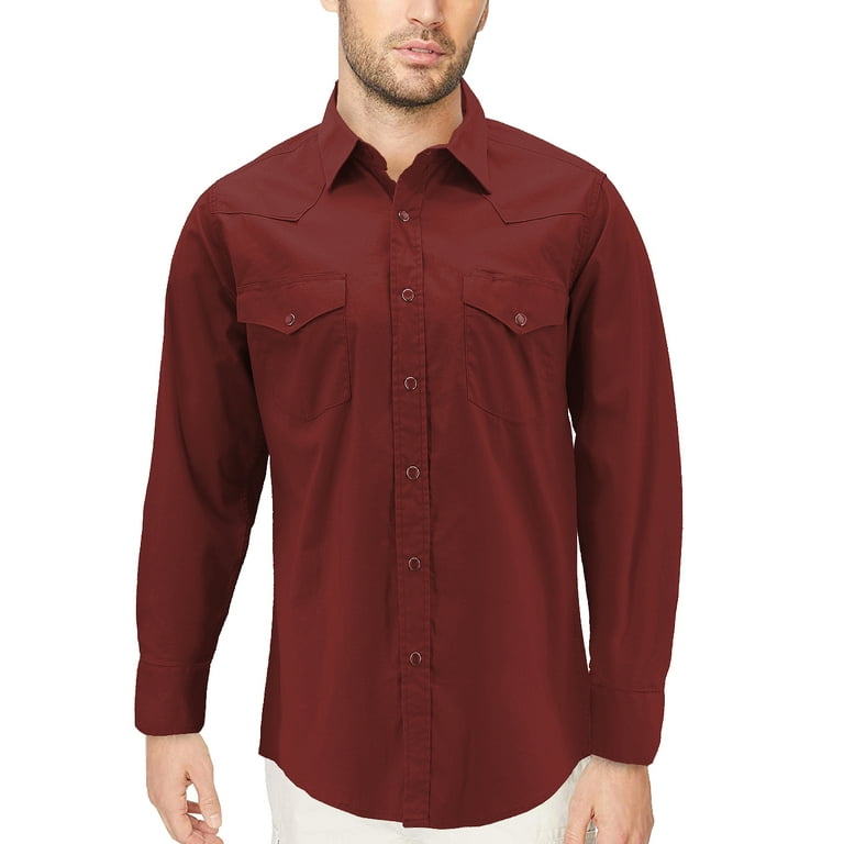 Burgundy pearl snap best sale shirt
