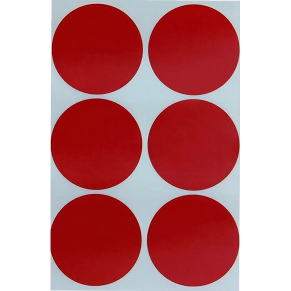 Red Labels Stickers 2 inch for Inventory and Labeling 50mm - 300 Pack
