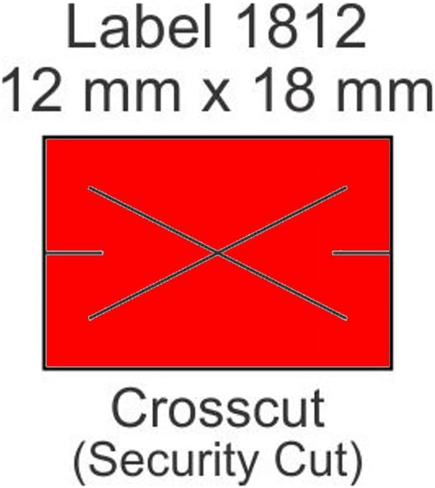 Red Labels for Contact Label Gun Models 6.18 & 7.18 (CGX1812)