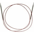 thumbnail image 1 of Red Lace Circular 60 inch (152cm) Stainless Steel Knitting Needle Size US 11 (8mm) 7060-11$$Art & Craft, 1 of 5
