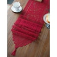 thumbnail image 1 of Red Lace Table Cloth Runner for Wedding Banquet Decorations, Christmas Party Table Decor, Red, 13 x 59 Inch, 1 of 7