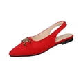 thumbnail image 1 of Red Ladies Slip On Pointed Toe Footwear Soft Lining For Comfortable Fit Daily Wear, 1 of 9