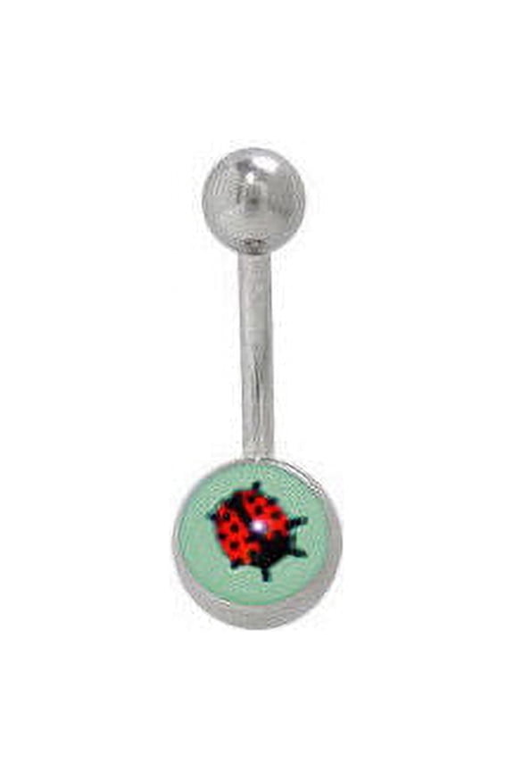 Red Ladybug Belly Button Ring