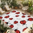 thumbnail image 1 of Red Ladybugs Outdoor Rug for Patio/Deck/Porch, Non-Slip Large Area Rug 5 x 8 Ft, Animal Themed Spring Summer Rustic Indoor Outdoor Rugs Washable Area Rugs, Reversible Camping Rug Carpet Runner, 1 of 8