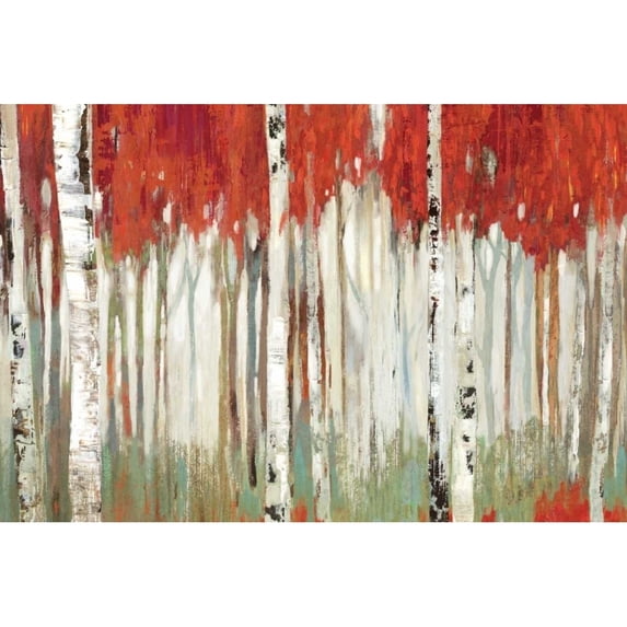 Red Landscape Poster Print by Allison Pearce (18 x 12)