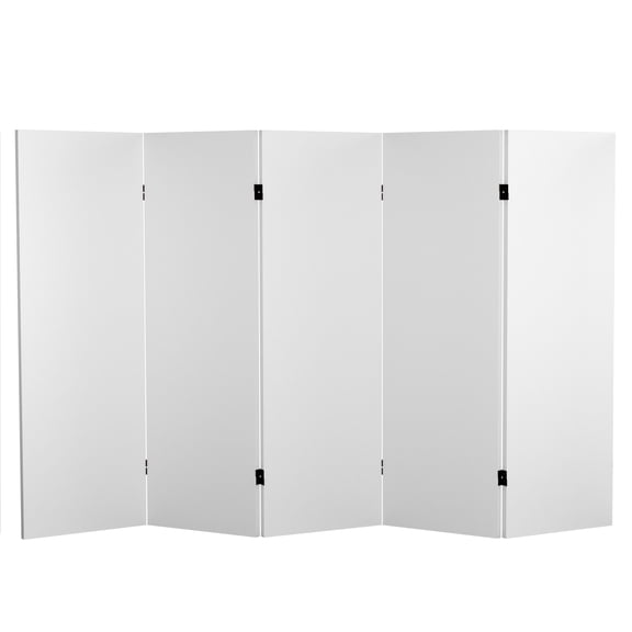 Red Lantern 4 ft. Short Do It Yourself Canvas Folding Screen - 5 Panel